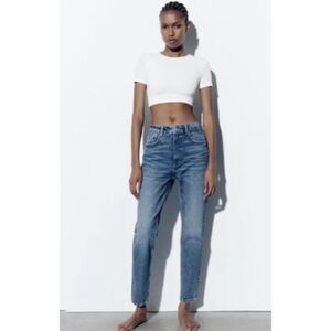 Zara High Rise Blue Jeans